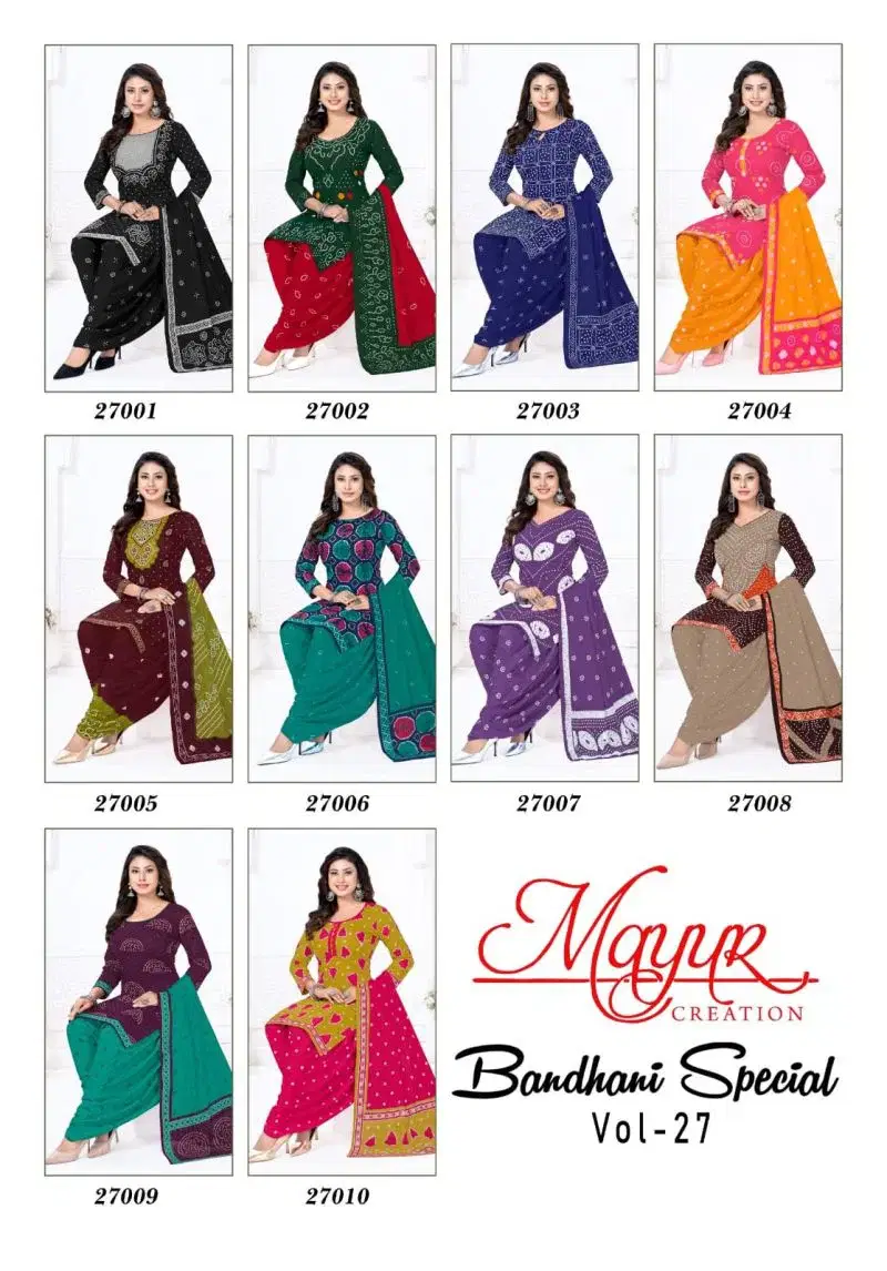 Mayur Bandhani Special Vol 27 Cotton Printed Dress Material Wholesale