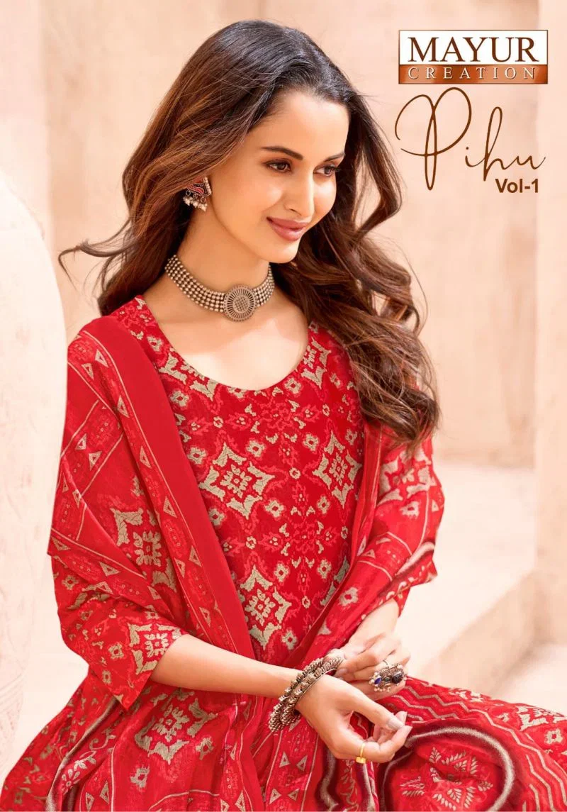 Mayur Pihu D No 1001 To 10 Cotton Printed Fancy Dress Material Wholesale