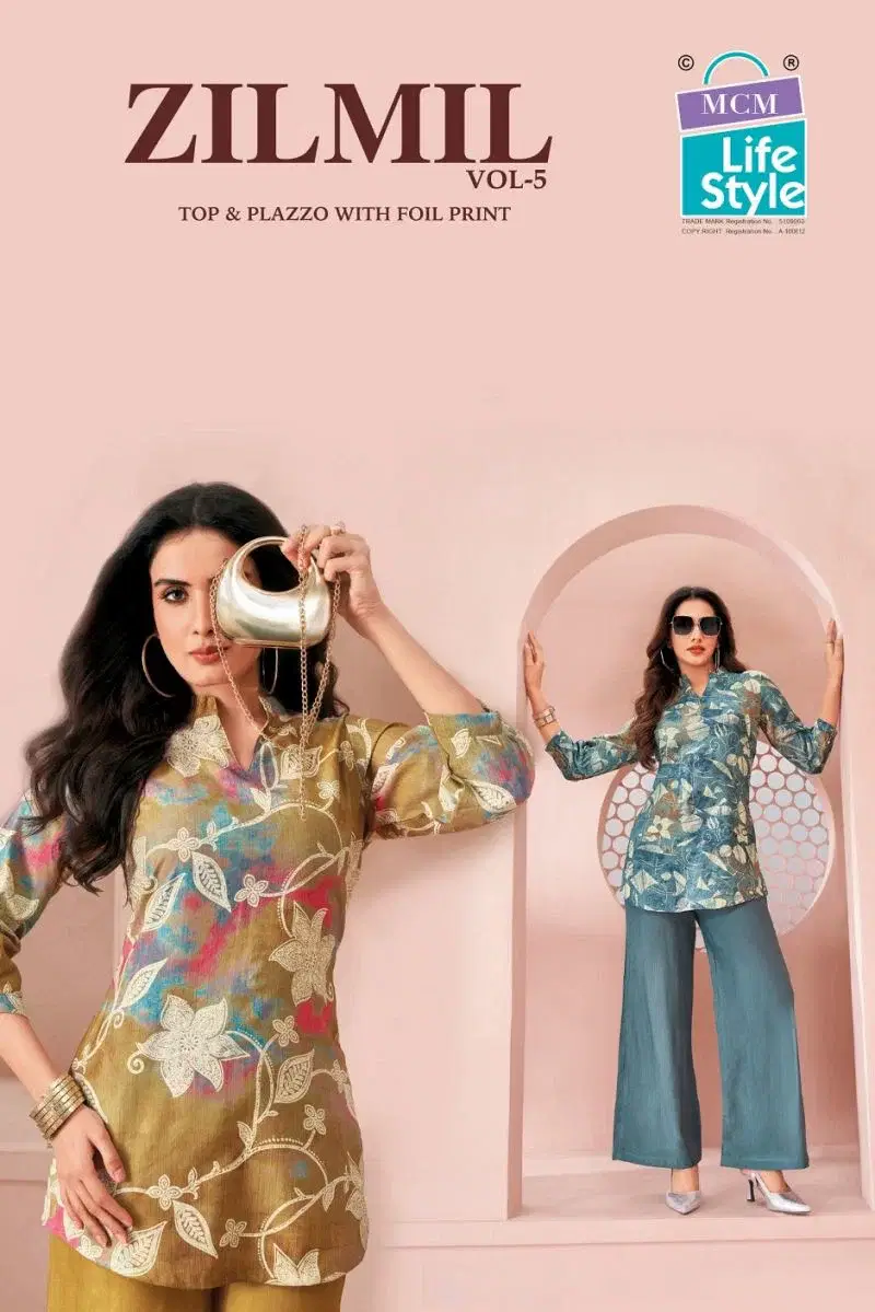 Mcm Zilmil Vol 5 Vertican Printed Top With Bottom Collection Wholesale