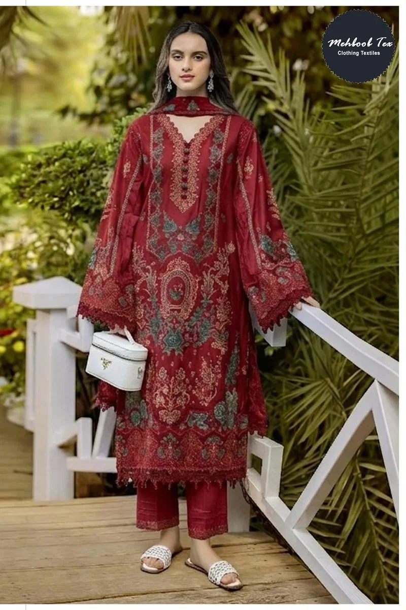 Mehboob Tex Ombre Nx New Colors Cambric Cotton With Embroidered Salwar Kameez Wholesale