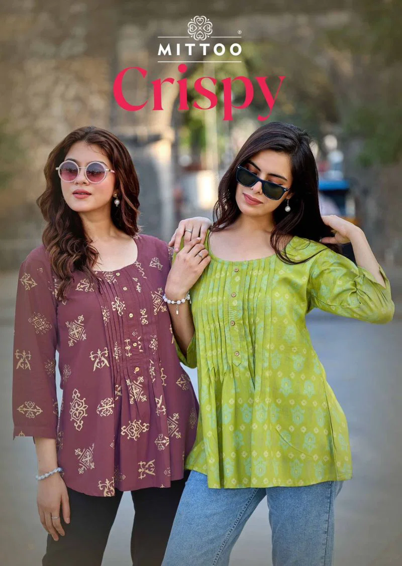 Mittoo Crispy Rayon Printed Top Wholesale
