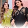 Mittoo Noorani Mul Chanderi Thread Work Kurti With Bottom Dupatta Wholesale