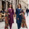 Ossm Style 270 Dhabu Cotton Handwork Kurti With Bottom Wholesale