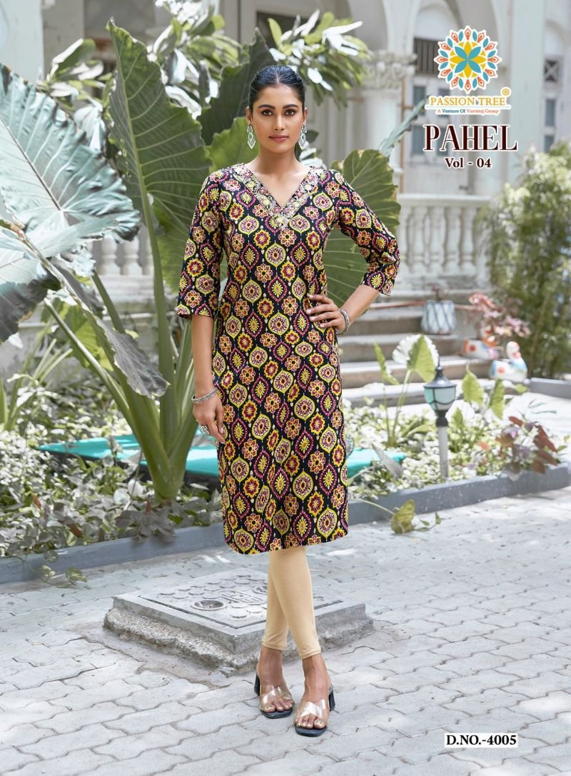 Latest Pahel Vol 4 By Passion Tree Cotton Printed Kurti Collection Wholesale 2026