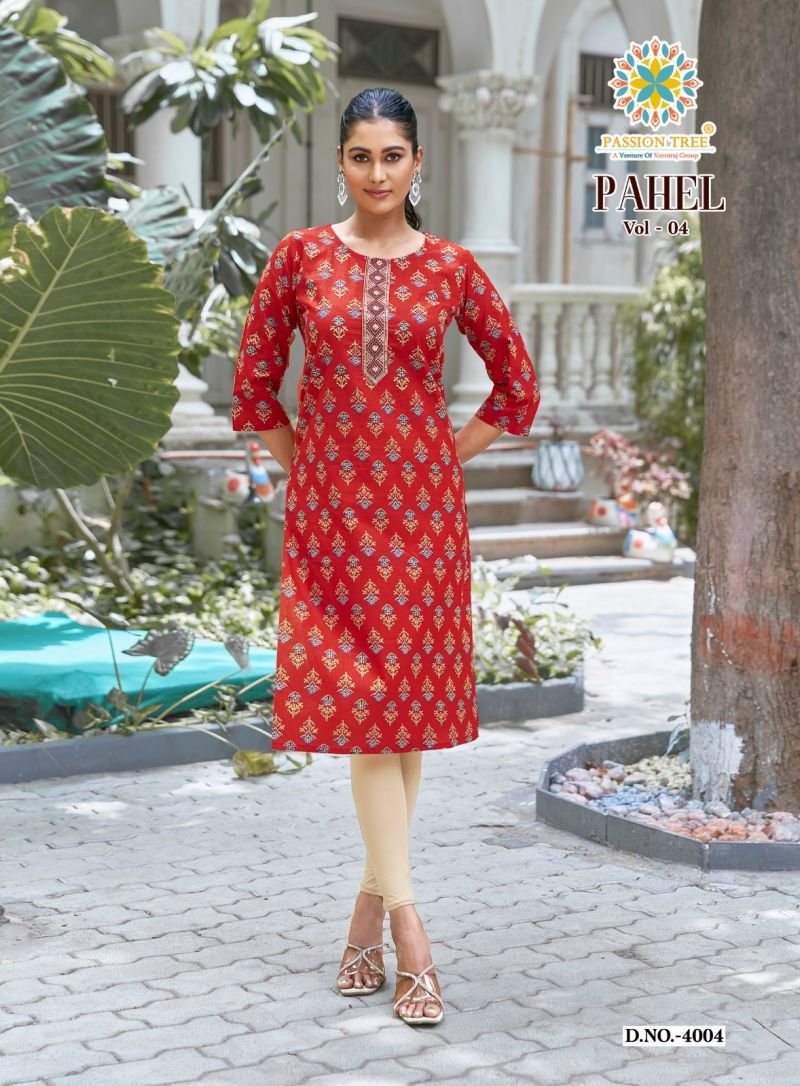Latest Pahel Vol 4 By Passion Tree Cotton Printed Kurti Collection Wholesale 2026