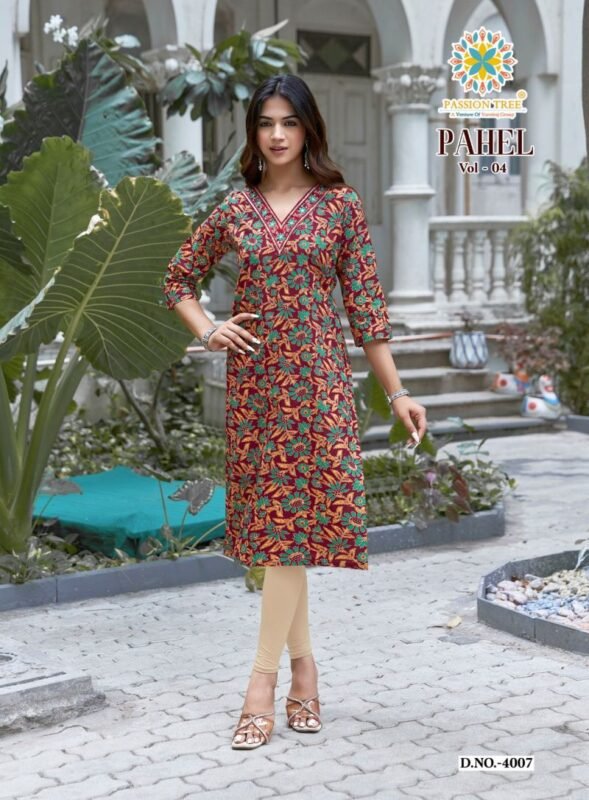 Latest Pahel Vol 4 By Passion Tree Cotton Printed Kurti Collection Wholesale 2026