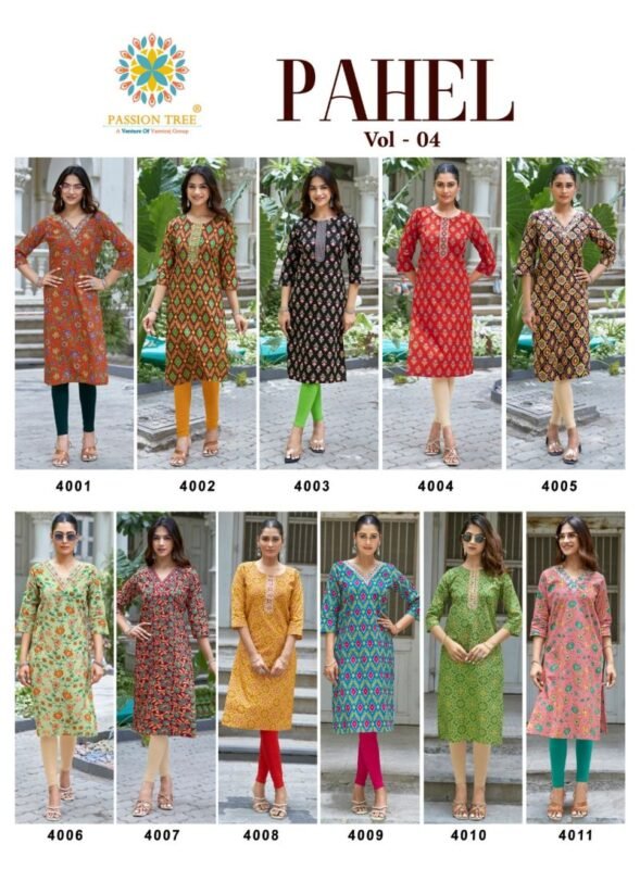 Latest Pahel Vol 4 By Passion Tree Cotton Printed Kurti Collection Wholesale 2026