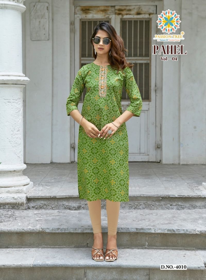 Latest Pahel Vol 4 By Passion Tree Cotton Printed Kurti Collection Wholesale 2026