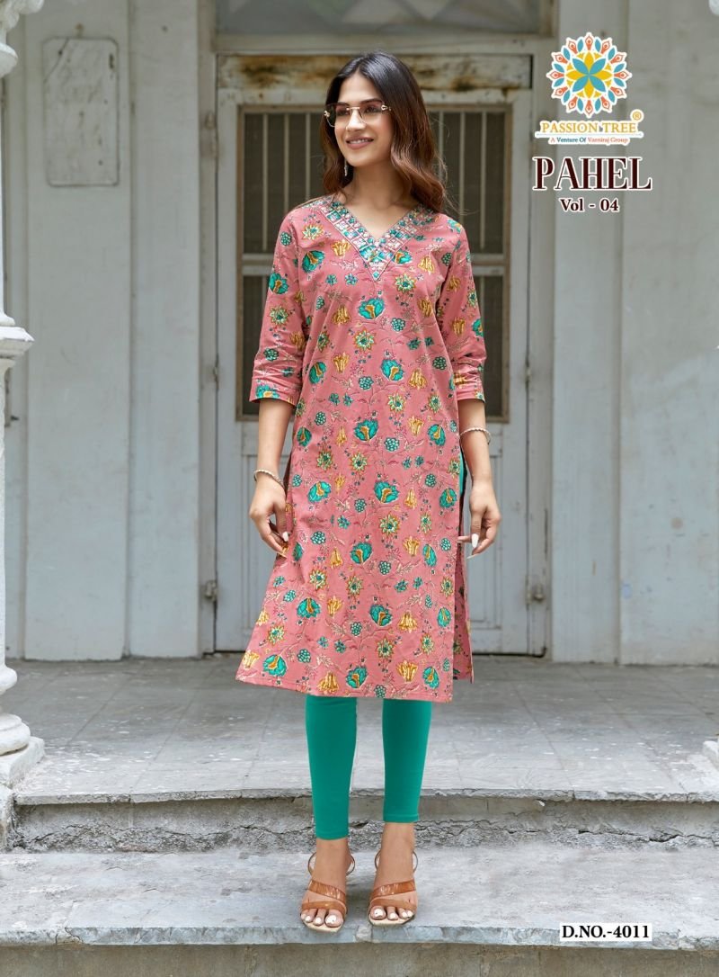 Latest Pahel Vol 4 By Passion Tree Cotton Printed Kurti Collection Wholesale 2026