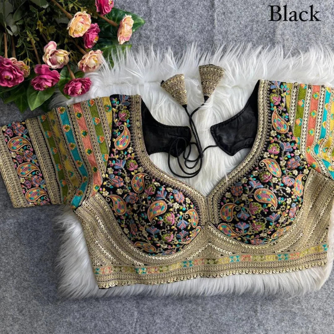 Launching Ruhi Kashmiri Thread Work Designer Wedding Readymade Blouse 2026