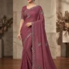 RRD 1010 Georgette Diamond Work Daily & Festival Wear Saree