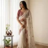 SS1010 5604 Crunchy Thread Embroidery Work Trending Festival Saree