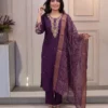 ATQ Zara Cotton Sequence Embroidery Work Festival Readymade Dress