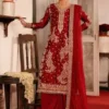 Deepika 6040 Roman Silk Thread Work Wedding Pakistani Kurti Palazzo Dupatta Set