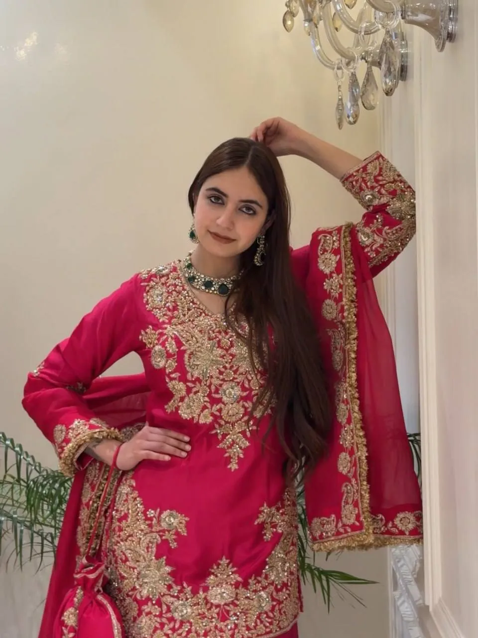 Launching Deepika 6041 Chinon Silk Thread Sequence Work Party Wear Sharara Suit 2026