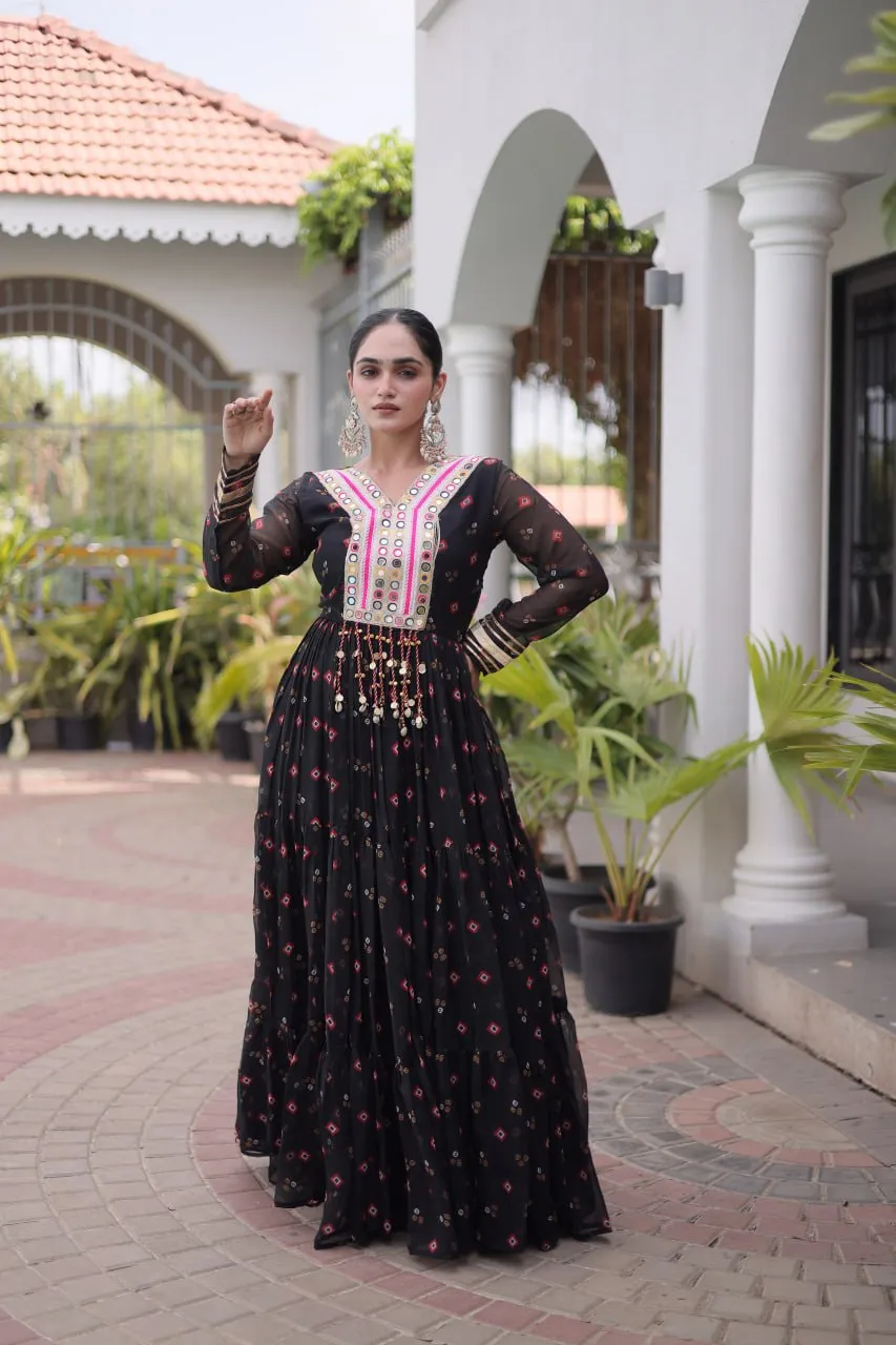 Moni 1265 Georgette Laheriya Printed Navratri Collections 2026