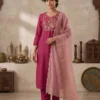 KR 420 Roman Silk Thread Embroidery Work Designer Readymade Dress