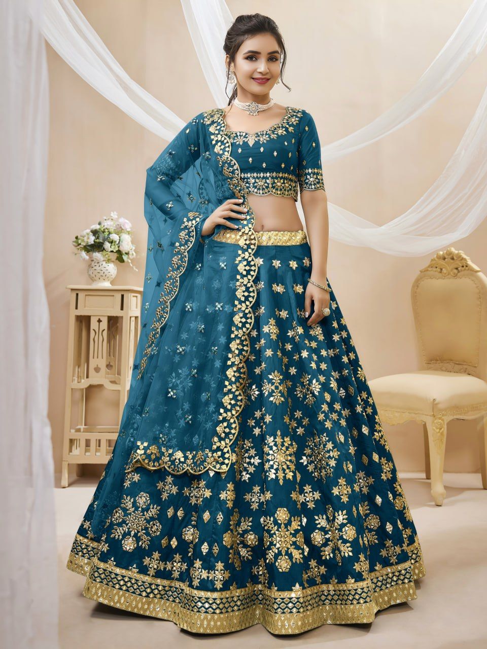 Zeel 501 Art Silk Zari Embroidery Work Wedding Lehenga Choli Collection