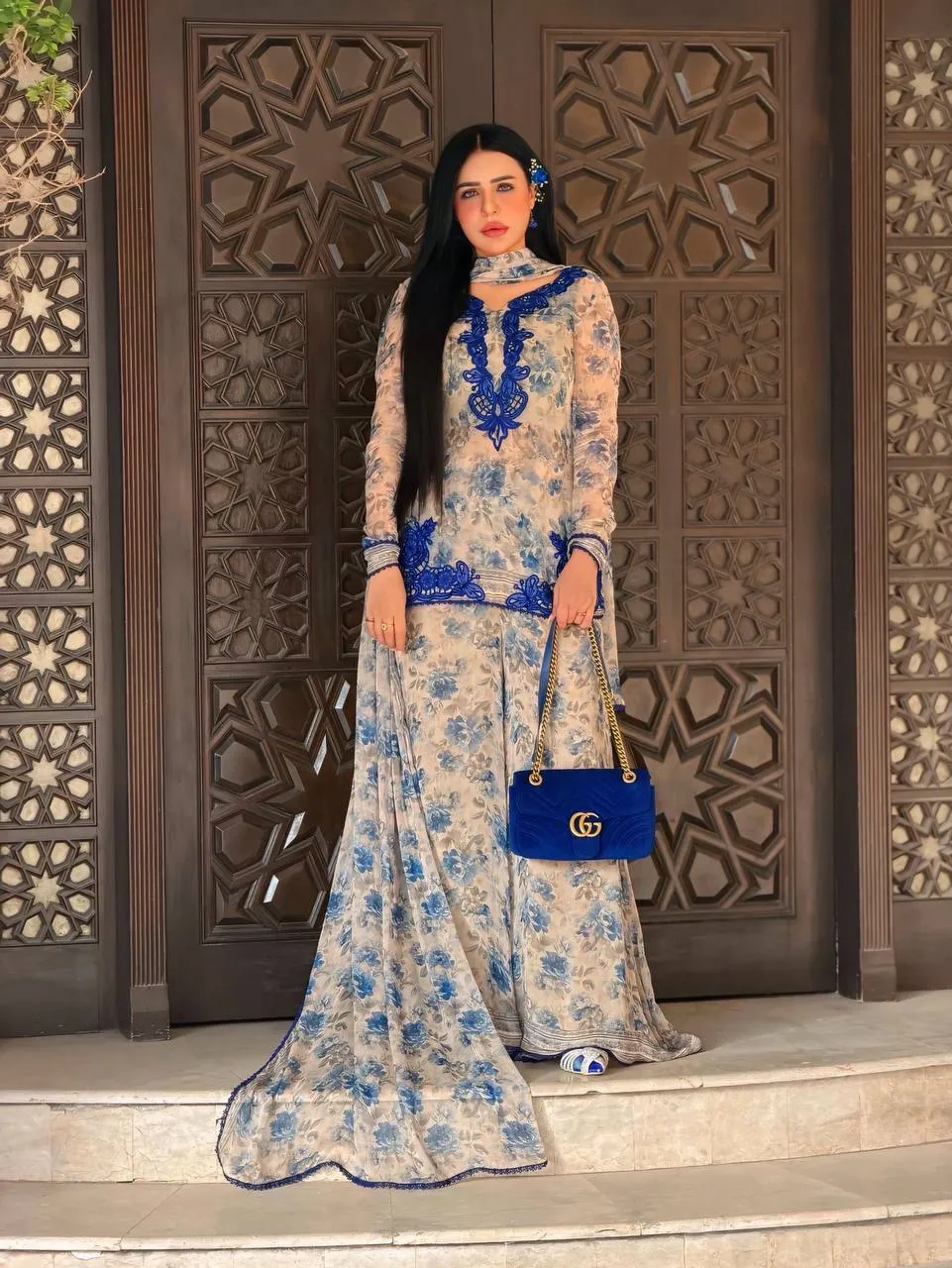 Sabina 5352 Georgette Embroidery Work Trending Sharara Suit