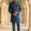 Shyam Heavy Armani Sequence Beads Work Wedding Coat Pant Set