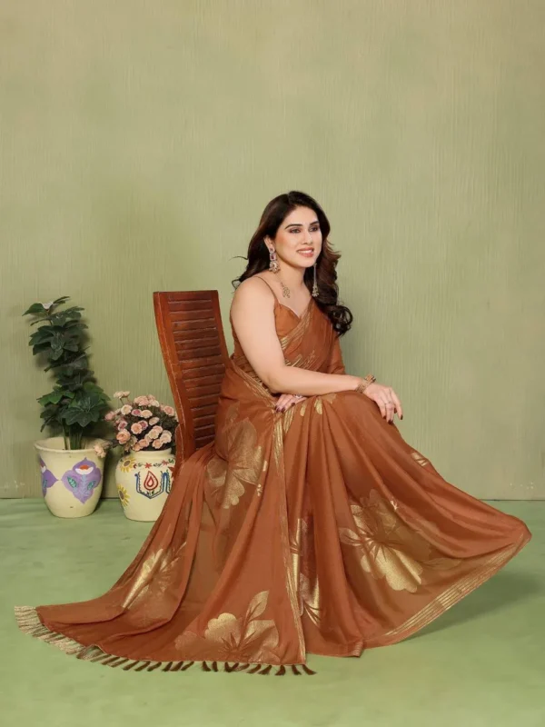 Latest Netra 106 Star Georgette Silk Foil Work Party Wear Saree Wholesale Market 2026