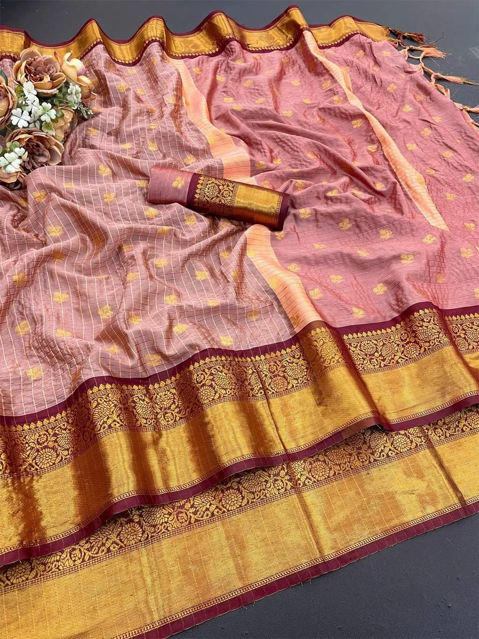 Netra Priyamani Banarasi Cotton Silk Jacquard Work Saree Wholesale Market