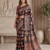 Launching DKT 5181 Crape Silk DurgaPuja Ajrakh Printed Mirror Work Saree 2026