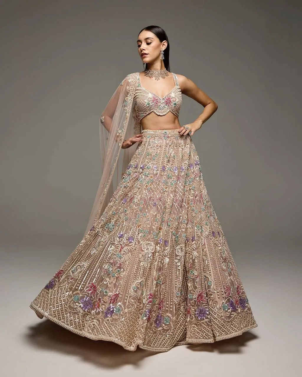 SBD 1863 Net Sequence Embroidery Work Party Wear Lehenga Choli