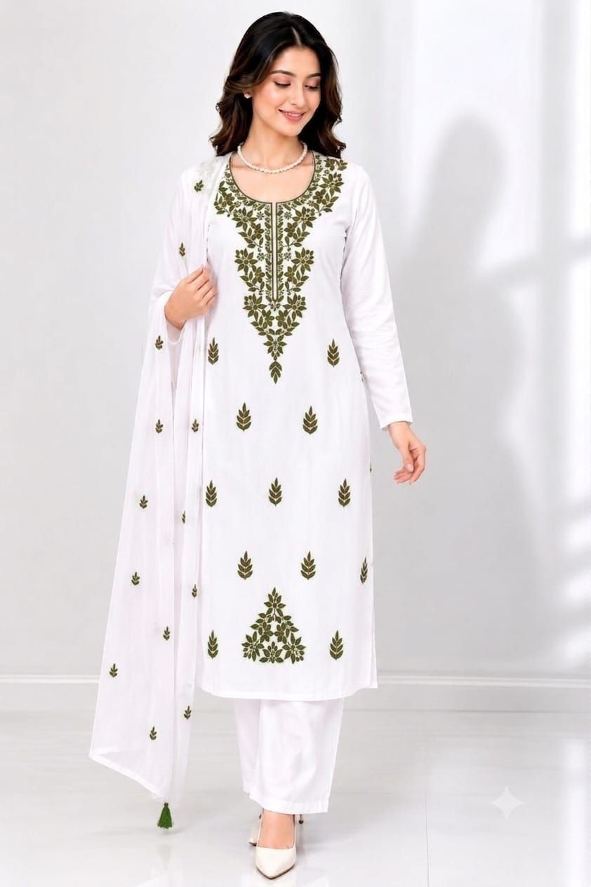 RRD Rayon Embroidery Office & Daily Wear Readymade Dress