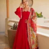 Deepika 6045 Tabby Silk Mirror Work Fancy Anarkali Gown Sharara With Dupatta Set