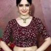 Ananya geometric Hand Embroidery Work Trending Party Wear Stretchable Big Size Blouse