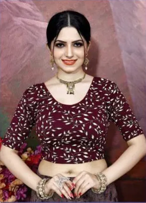 Ananya geometric Hand Embroidery Work Trending Party Wear Stretchable Big Size Blouse