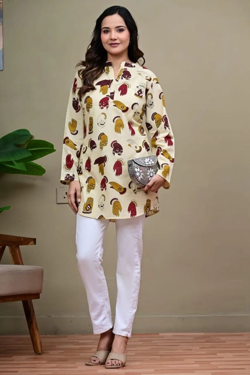 RRD Cotton Office & Daily Wear Short Kurti Wholesale Market Surat