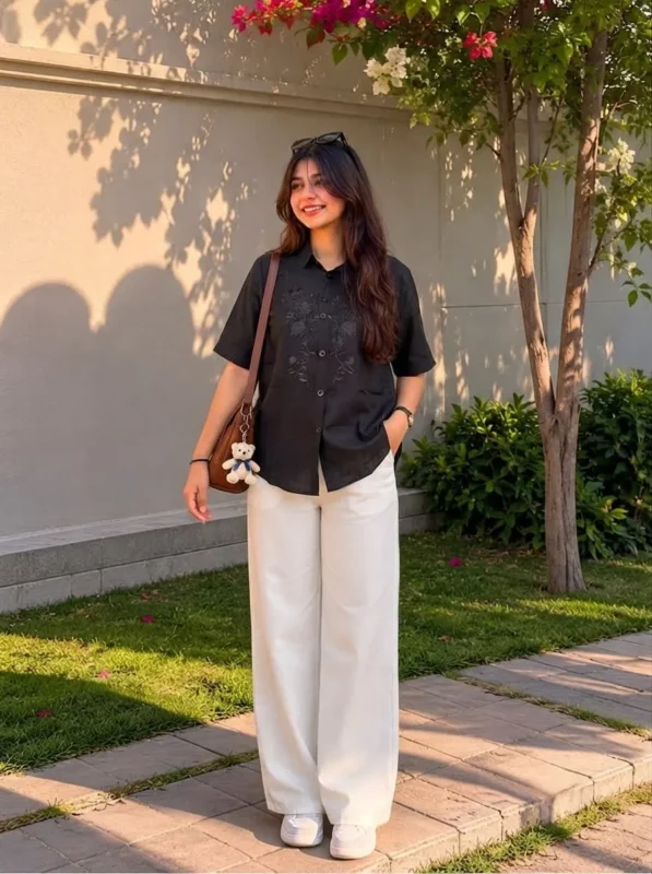 Buy Shiv 1017 Cotton Embroidery Office & Daily Wear Shirt For Women 2026