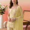 Beautiful FFD 1019 Georgette Embroidery Thread Work Kurti Palazzo With Dupatta Set 2026