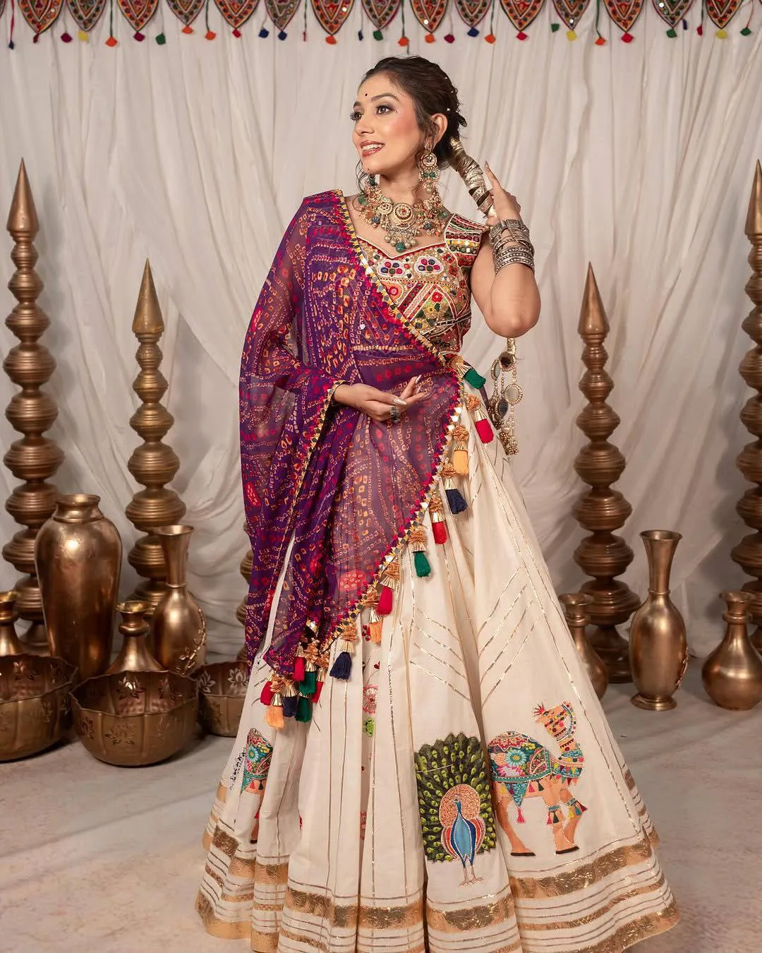 C585 157 Cotton Mirror Work Trending Navratri Collection in Surat