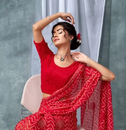 Rajkumari Georgette Fabulous Work Stretchable Blouse Online Shopping