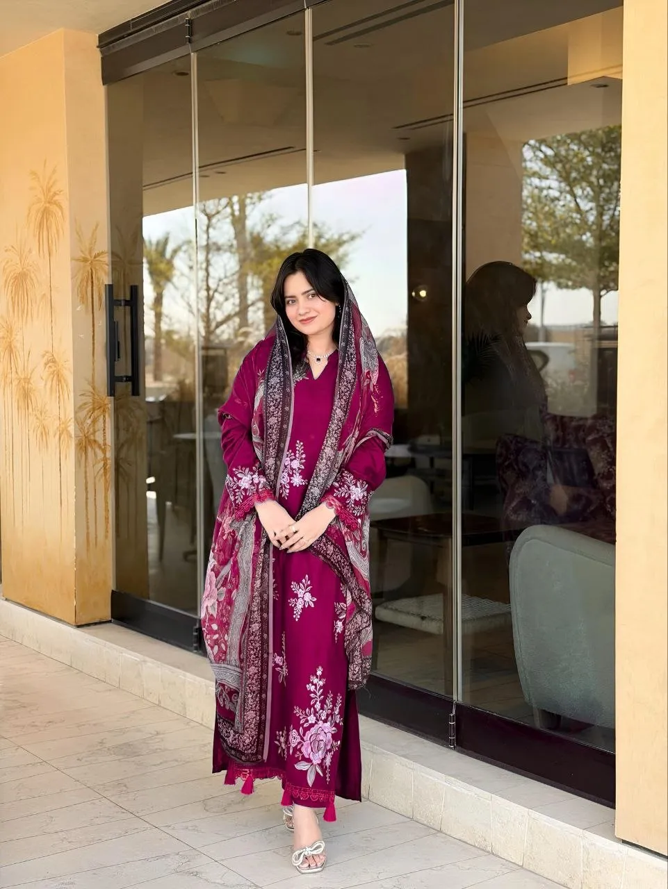 Zarin 204 Viscose Rayon Embroidery Work Pakistani Party Wear Suit Set