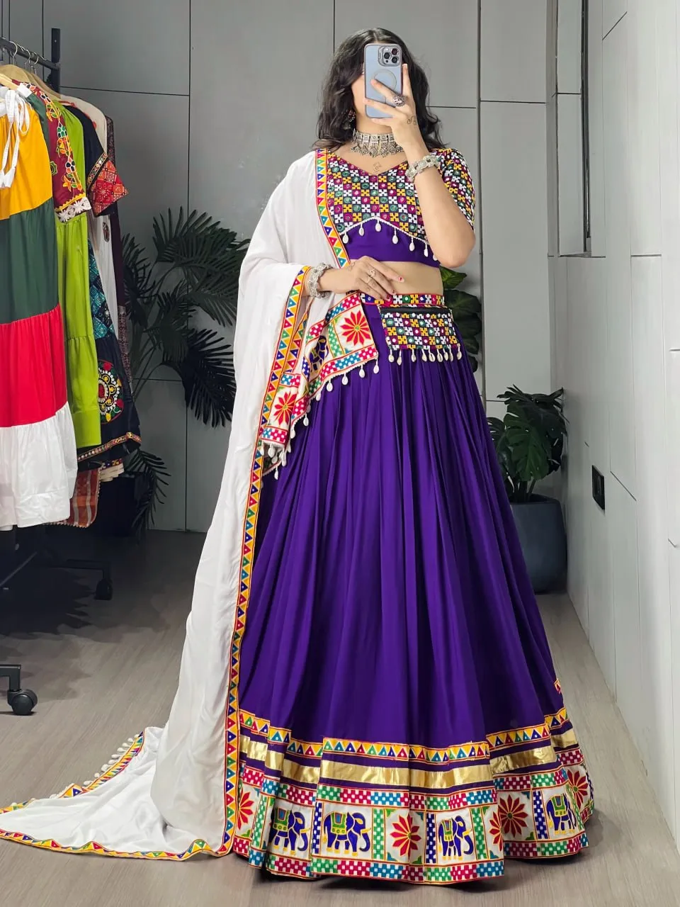 WMT 7710 Shyama Rayon Cotton Embroidery Navratri Chaniya Choli Collection