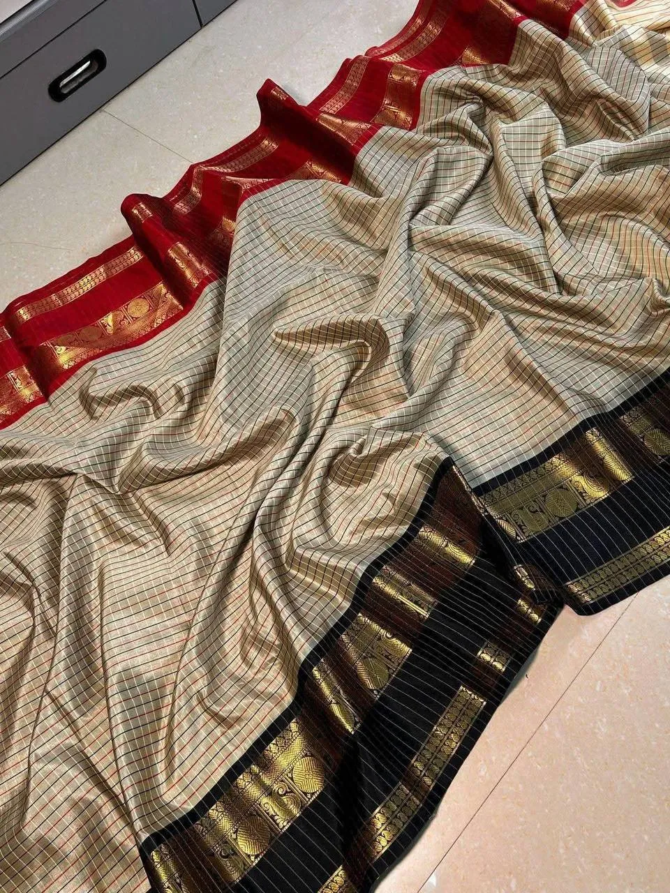 Netra Cotton Silk Jacquard Work Banarasi Saree wholesale online