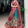 WMN 1231 Dola Silk Kalamkari Zari Work Festival Lehenga Choli in India
