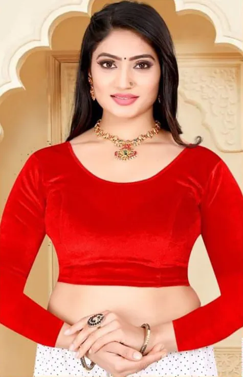 Pratima Velvet Stretchable Readymade Blouse Supplier in Surat