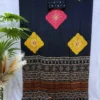 SS1010 5607 Satin Crep Ajarakh Printed Mirror Work Saree in Surat