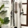 Deepika 6049 Rayon Satin Thread work 3-Piece Set Dress for Women