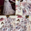C585 241 Georgette Pearl Printed Work Rakhi Special Anarkali Gown for Women