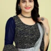 Ishna Intricate Golden Geometric Pattern Stylish Stretchable Big Size Blouse