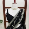 Stylish Deepika 402 Georgette Thread Work Black Ready To Wear Saree 2026