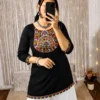Launching SS2016 Pankhudi Rayon Embroidery Mirror Work Navratri Short Kurti 2026
