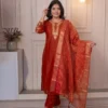 Stylish ATQ Zara Cotton Sequence Embroidery Work Festival Readymade Dress 2026