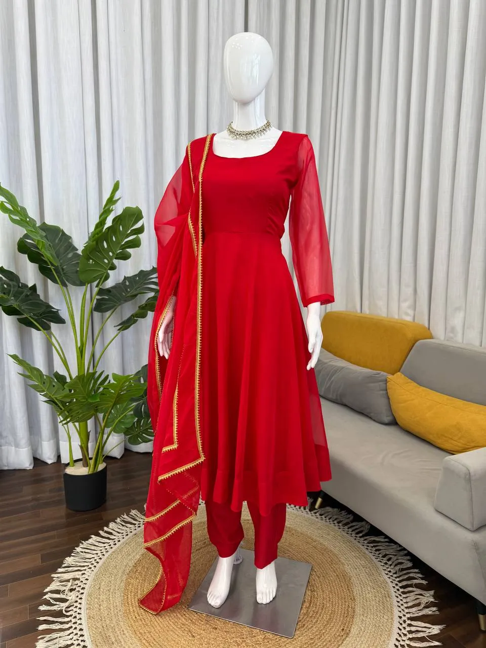 Beautiful Deepika 1627 Tibby Silk Anarkali Gown Pant With Dupatta 2026